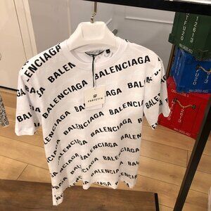 Balenciaga white short sleeve t shirt men